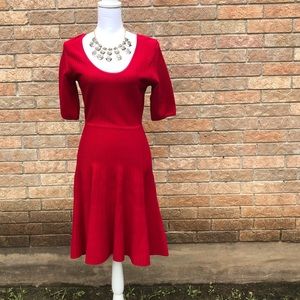 BCBGMaxAzria Allie Red Sweater Dress